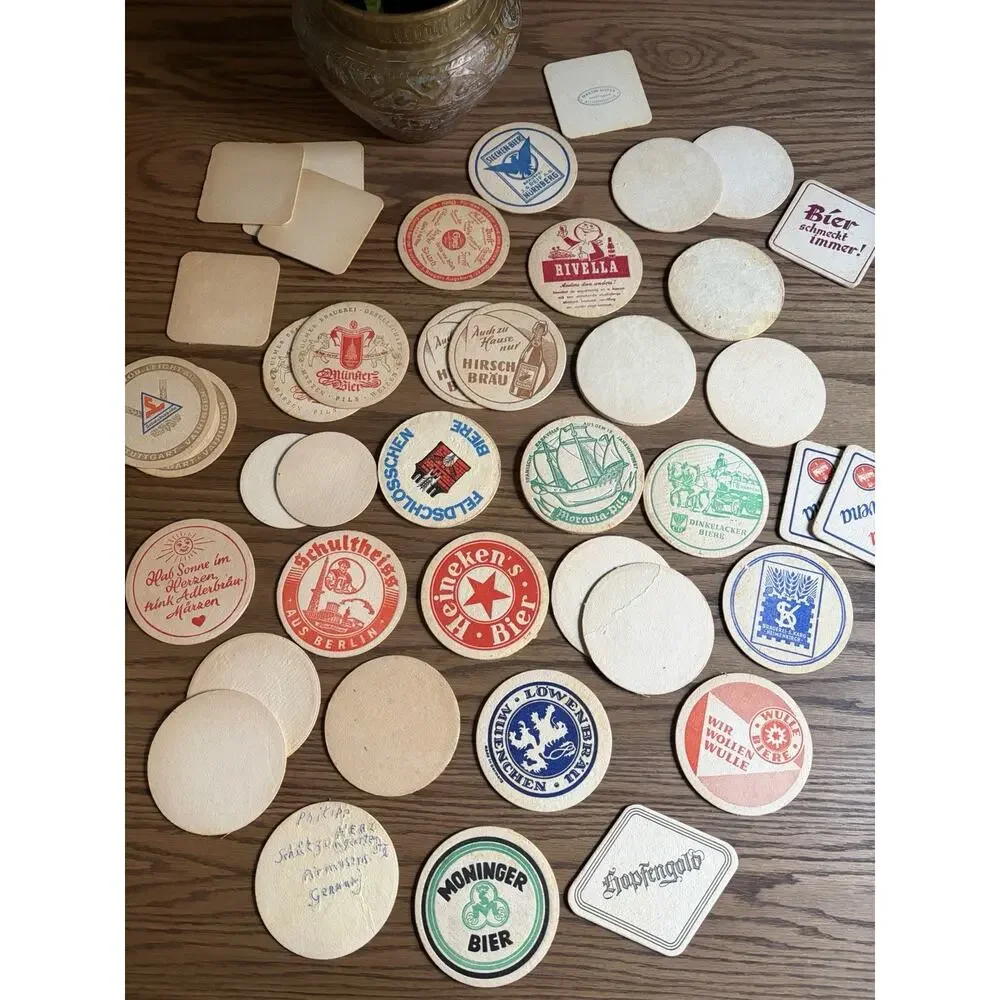 Vintage German European Foreign Beer Coasters Pub Bar Coasters Lot Of 42